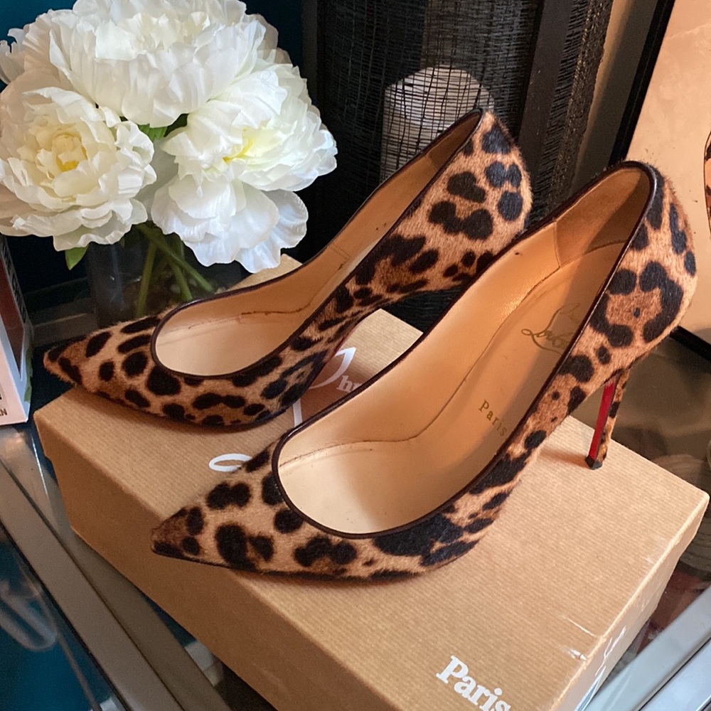 Christian Louboutin leopard follies